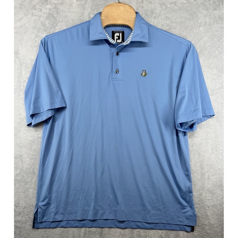 FootJoy‎ Prodry Lisle FJ Polo Shirt Blue Golf Club Men's SIze L
